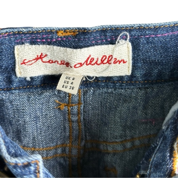 Vintage Y2K Denim Plaid Micro Mini Skirt Size 4 Karen Millen - Picture 5 of 8